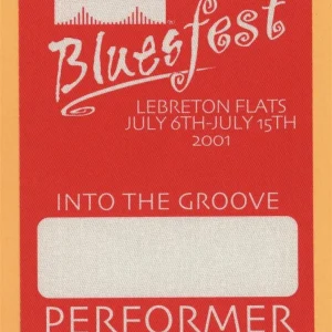 Emmylou Harris 2001 Bluesfest w/ Ben Harper Concert Tour Backstage Pass