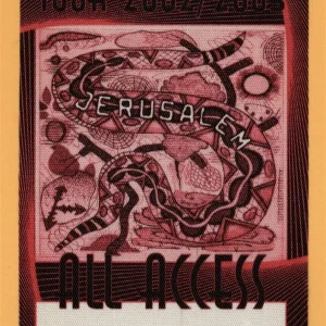 Steve Earle 2002 Jerusalem Concert Tour ALL ACCESS Backstage Pass
