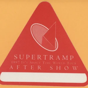 Supertramp 1997 It's About Time Concert Tour After Show Backstage Pass