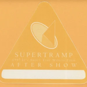 Supertramp 1997 It's About Time Concert Tour After Show Backstage Pass