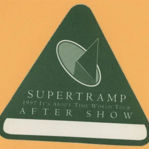 Supertramp 1997 It's About Time Concert Tour After Show Backstage Pass