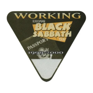 Black Sabbath 1999 Reunion Concert Tour Working Backstage Pass