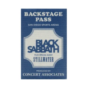 Black Sabbath 2000 Almost Famous Concert Tour Film Prop Backstage Pass