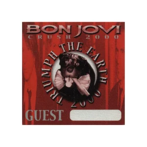 Bon Jovi 2000 Crush Concert Tour Guest Backstage Pass