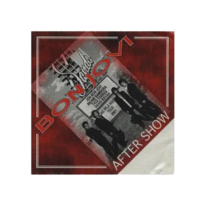Bon Jovi 2001 One Wild Night Concert Tour After Show Backstage Pass