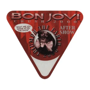 Bon Jovi 2000 Crush Concert Tour After Show Backstage Pass