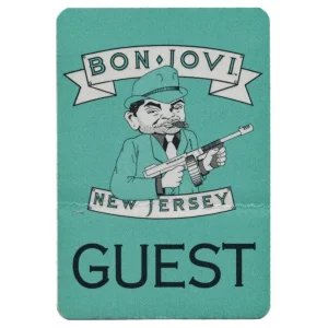Bon Jovi 1988 New Jersey Concert Tour Guest Backstage Pass
