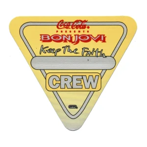 Bon Jovi 1993 Keep the Faith Concert Tour Crew Backstage Pass