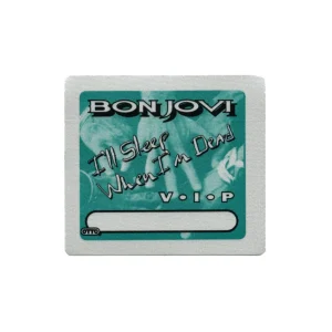 Bon Jovi 1993 I'll Sleep When I'm Dead Concert Tour VIP Backstage Pass