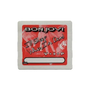 Bon Jovi 1993 I'll Sleep When I'm Dead Concert Tour VIP Backstage Pass