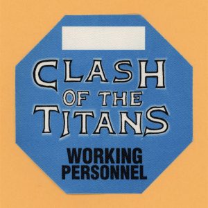 Slayer 1990 Clash of the Titans w/ Megadeth, Anthrax Concert Tour Backstage Pass