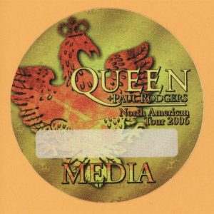 Queen 2006 w/ Paul Rodgers Concert Tour MEDIA Backstage Pass