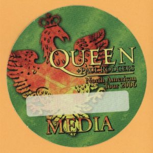 Queen 2006 w/ Paul Rodgers Concert Tour MEDIA Backstage Pass