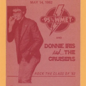 Donnie Iris 1982 Great America Concert Tour Backstage Pass
