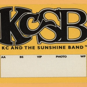 KC And The Sunshing Band 1997 Concert Tour Backstage Pass
