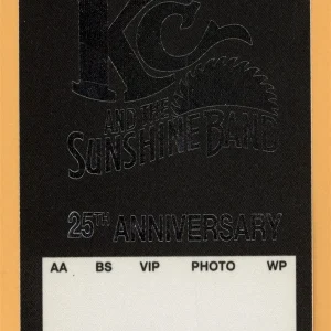 KC And The Sunshing Band 1999 25th Concert Tour Backstage Pass