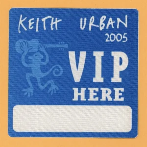 Keith Urban 2005 Be Here Concert Tour VIP Backstage Pass
