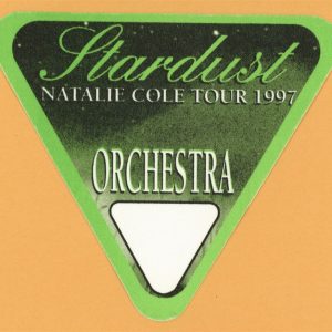Natalie Cole 1997 Stardust Concert Tour ORCH Backstage Pass