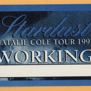 Natalie Cole 1997 Stardust Concert Tour WORKING Backstage Pass
