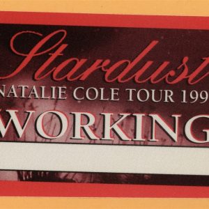 Natalie Cole 1999 Stardust Concert Tour WORKING Backstage Pass