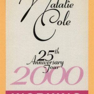 Natalie Cole 2000 25th Anniversary Concert Tour WORKING Backstage Pass