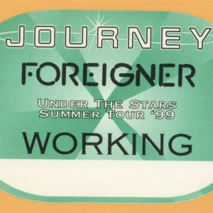 Journey 1999 Under The Stars w/ Foreigner Concert Tour Working Backstage Pass