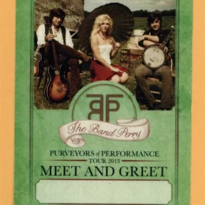 The Band Perry 2012 Purveyors of Performance Concert Tour M&G Backstage Pass