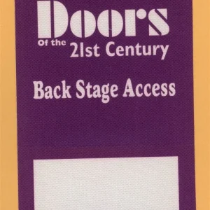 The Doors 2002 of the 2st Century Concert Tour Backstage Pass