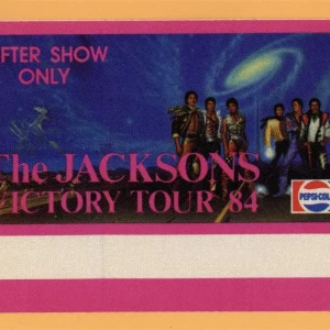 The Jacksons 1984 Michael Jackson Concert Tour AFTER SHOW Backstage Pass