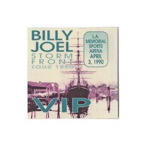 Billy Joel 1990 Storm Front Concert Tour VIP Backstage Pass