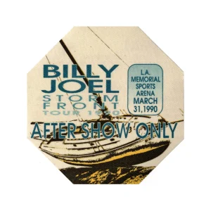 Billy Joel 1990 Storm Front Concert Tour After Show Backstage Pass