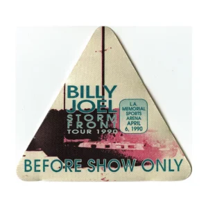 Billy Joel 1990 Storm Front Concert Tour Before Show Backstage Pass