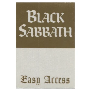 Black Sabbath 1995 Forbidden Concert Tour All Access Backstage Pass - Gold Foil