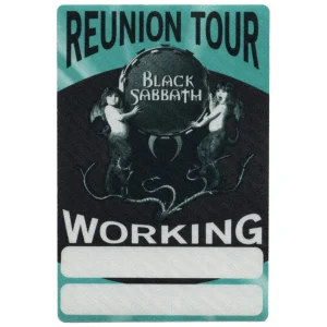 Black Sabbath 1999 Reunion Concert Tour Working Backstage Pass