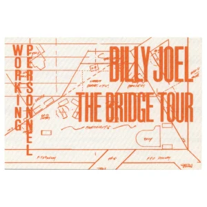 Billy Joel 1986 The Bridge Concert Tour Working Backstage Pass