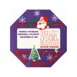 Billy Joel 1989 Storm Front Concert Tour After Show Backstage Pass