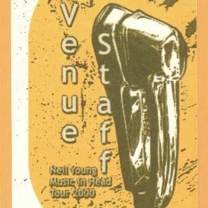 Neil Young 2000 Music In Head Concert Tour VENUE Backstage Pass