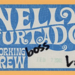 Nelly Furtado 2002 Concert Tour WORKING Backstage Pass