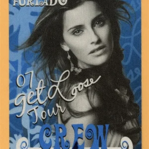 Nelly Furtado 2007 Get Loose Concert Tour CREW Backstage Pass
