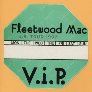 Fleetwood Mac 1997 The Dance Concert Tour VIP Backstage Pass