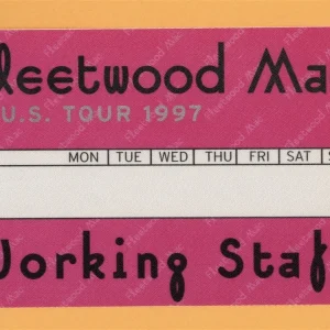 Fleetwood Mac 1997 The Dance Concert Tour WORKING Backstage Pass