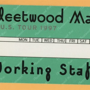 Fleetwood Mac 1997 The Dance Concert Tour WORKING Backstage Pass