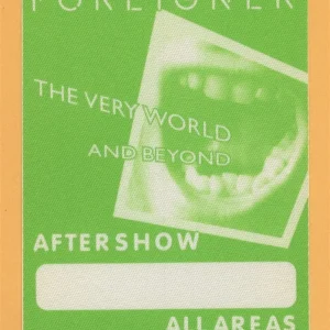 Foreigner 1992 Unusal Heat Concert Tour AFTER SHOW Backstage Pass