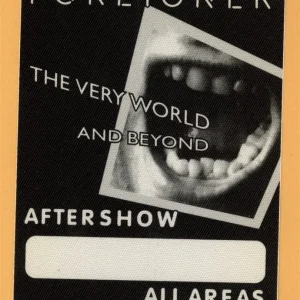 Foreigner 1992 Unusal Heat Concert Tour AFTER SHOW Backstage Pass