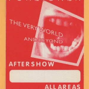 Foreigner 1992 Unusal Heat Concert Tour AFTER SHOW Backstage Pass