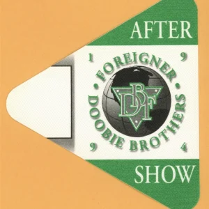 Foreigner 1994 Doobie Brothers Concert Tour AFTER SHOW Backstage Pass