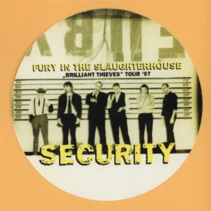 Fure In The Slaughterhouse 1997 Brilliant Thieves Concert Tour Backstage Pass