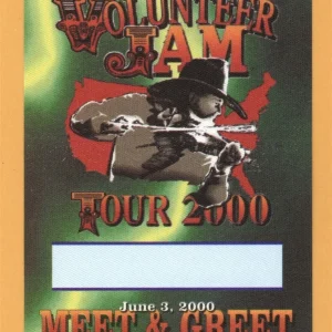 Charlie Daniels Band 2000 Volunteer Jam Concert Tour MEET & GREET Backstage Pass