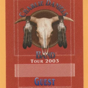 Charlie Daniels Band 2003 Concert Tour GUEST Backstage Pass