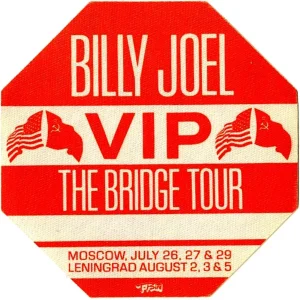 Billy Joel 1986 The Bridge Concert Tour VIP Backstage Pass
